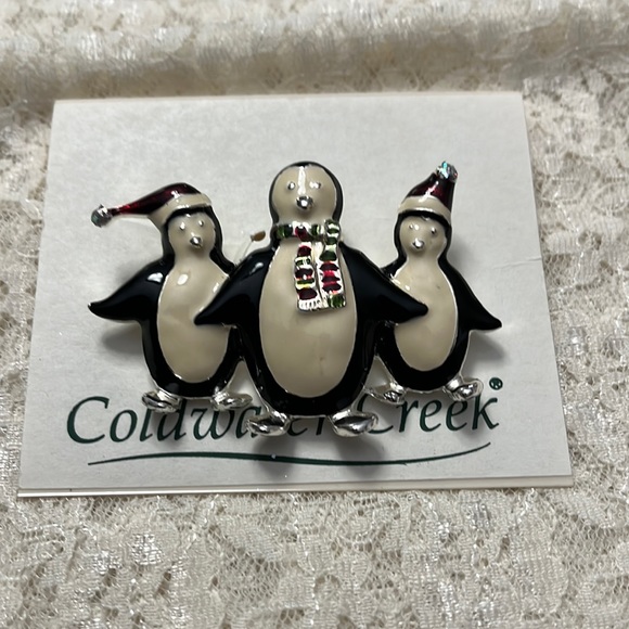 Coldwater Creek Jewelry - Coldwater Creek/ penguin Christmas pin, never worn